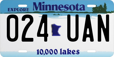 MN license plate 024UAN