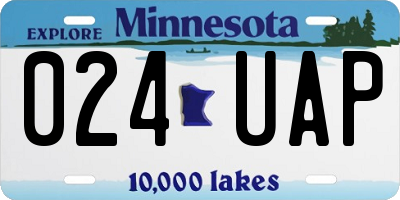 MN license plate 024UAP