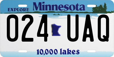 MN license plate 024UAQ