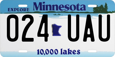 MN license plate 024UAU
