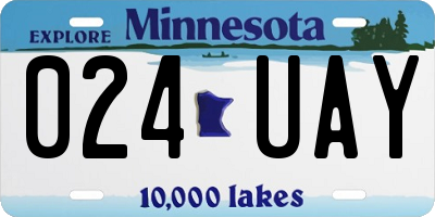 MN license plate 024UAY