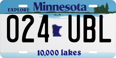 MN license plate 024UBL