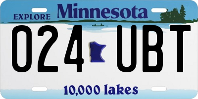 MN license plate 024UBT