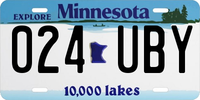 MN license plate 024UBY