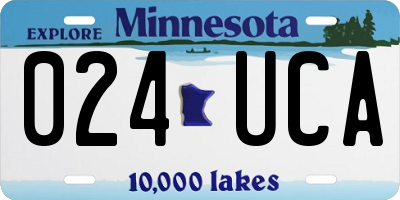 MN license plate 024UCA