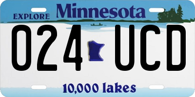 MN license plate 024UCD