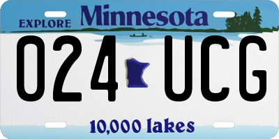 MN license plate 024UCG