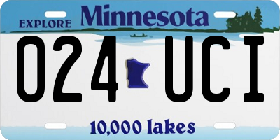MN license plate 024UCI