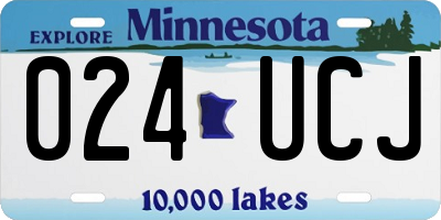 MN license plate 024UCJ