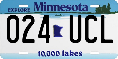 MN license plate 024UCL