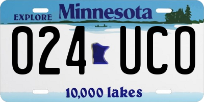 MN license plate 024UCO