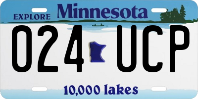 MN license plate 024UCP