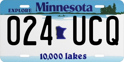 MN license plate 024UCQ