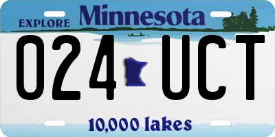 MN license plate 024UCT