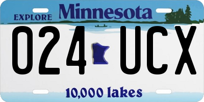 MN license plate 024UCX