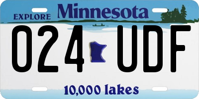 MN license plate 024UDF