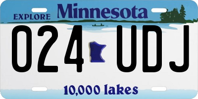 MN license plate 024UDJ