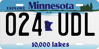 MN license plate 024UDL