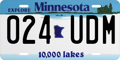 MN license plate 024UDM