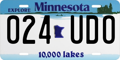 MN license plate 024UDO