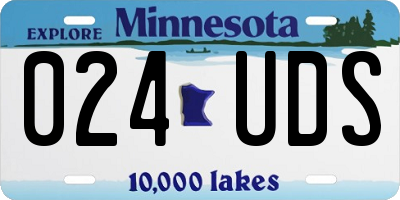 MN license plate 024UDS