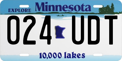 MN license plate 024UDT