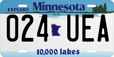 MN license plate 024UEA