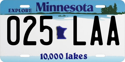 MN license plate 025LAA