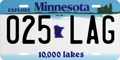 MN license plate 025LAG