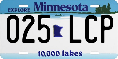 MN license plate 025LCP