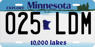 MN license plate 025LDM