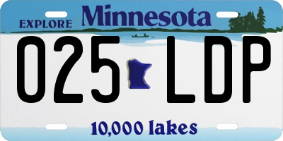 MN license plate 025LDP