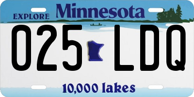 MN license plate 025LDQ