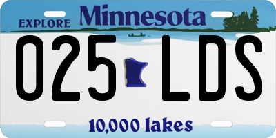 MN license plate 025LDS