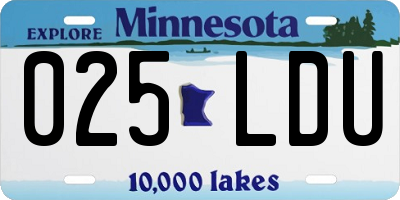 MN license plate 025LDU