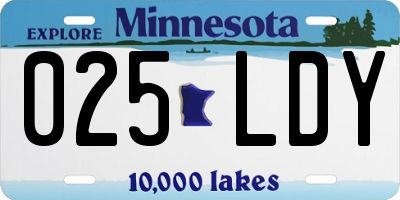 MN license plate 025LDY