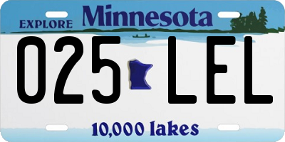 MN license plate 025LEL