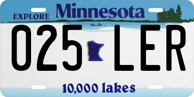 MN license plate 025LER
