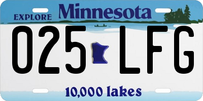 MN license plate 025LFG