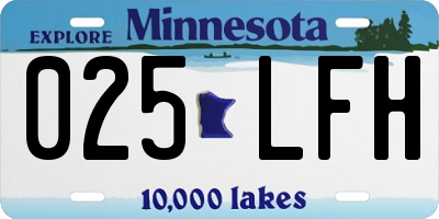 MN license plate 025LFH