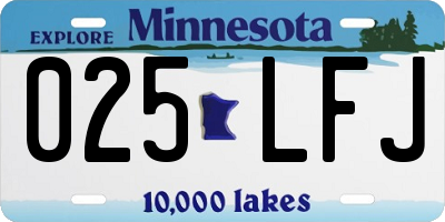 MN license plate 025LFJ