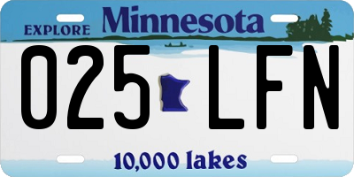MN license plate 025LFN
