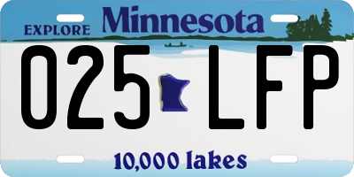 MN license plate 025LFP