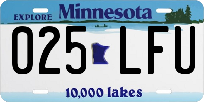 MN license plate 025LFU