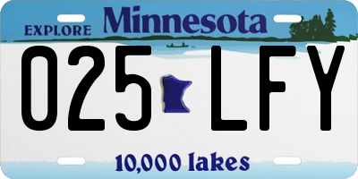 MN license plate 025LFY