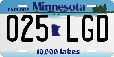 MN license plate 025LGD