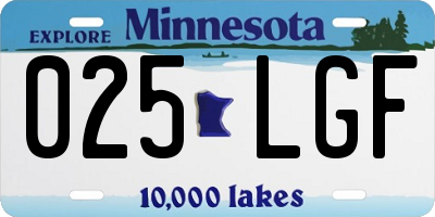 MN license plate 025LGF