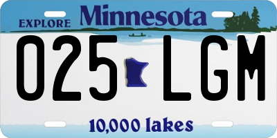 MN license plate 025LGM