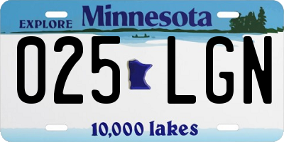 MN license plate 025LGN