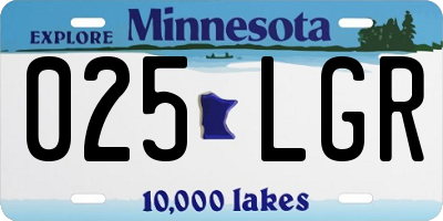MN license plate 025LGR